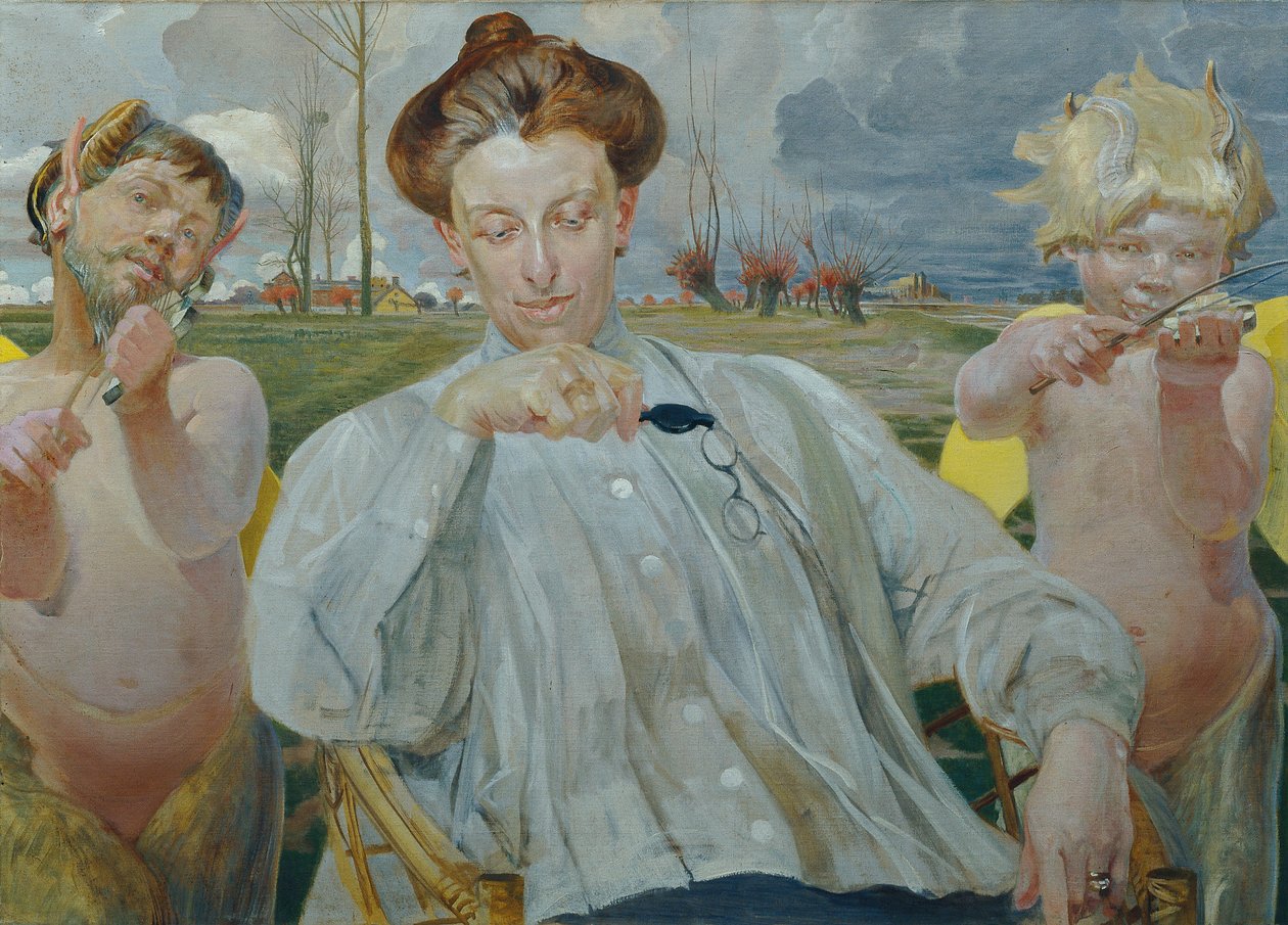 艺术家的妻子 作者 雅采克风信子 Malczewski