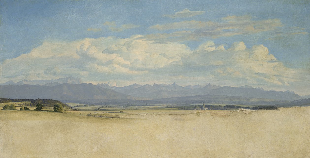 Sunny Mountainous Panorama，1829 作者 雅各布·根斯勒