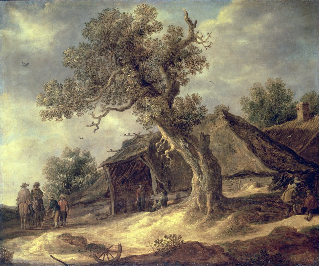 景观与橡树，1634年 作者 雅各布范瑞斯达尔