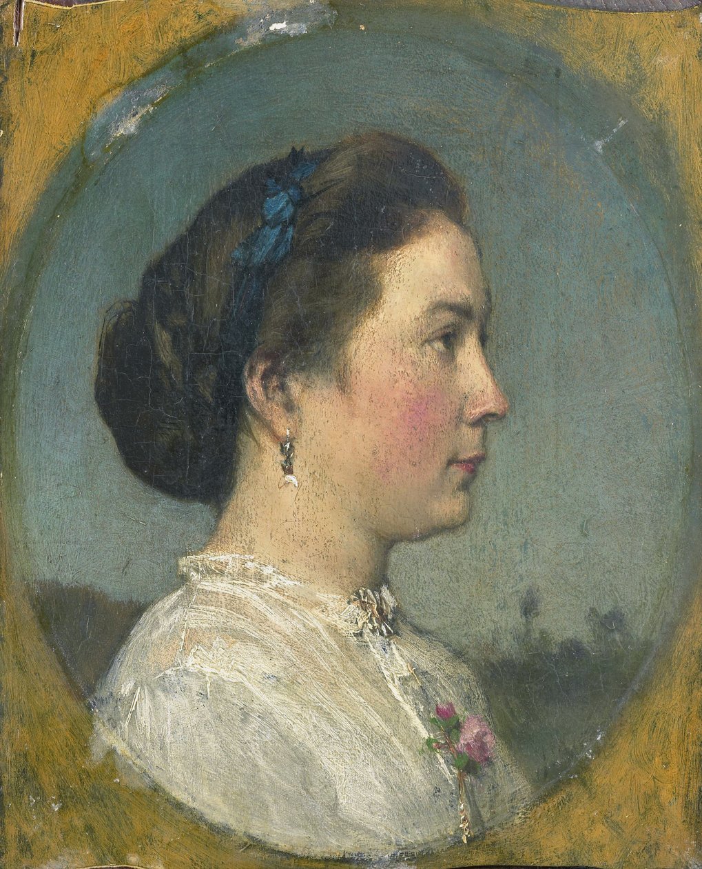 Catharina Hendrika Horn（1841-1905）。这位艺术家的妻子 作者 雅各布·亨里库斯或亨德里克斯·马里斯