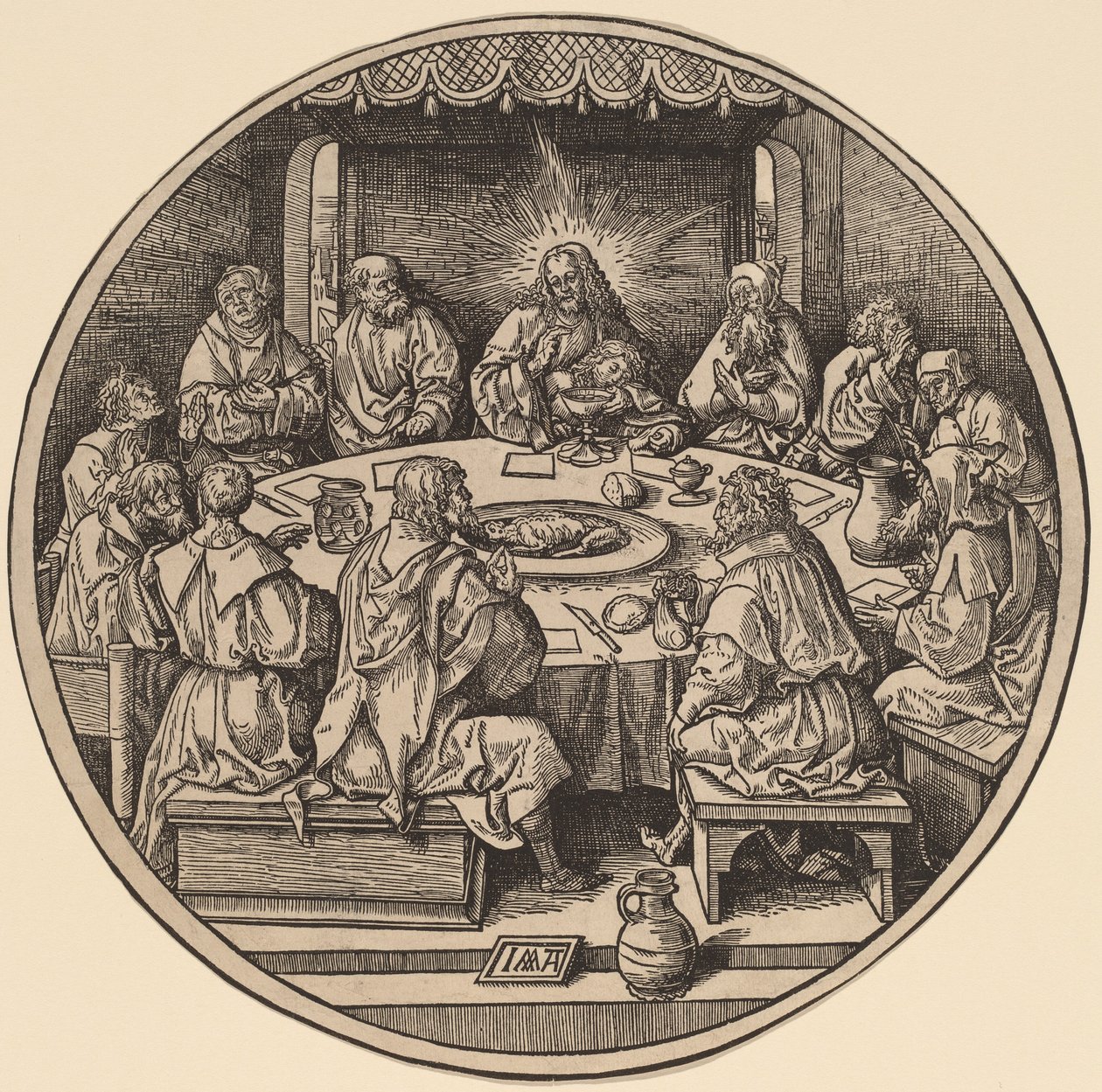 最后的晚餐 作者 Jacob Cornelisz van Oostsanen 在 Albrecht Dürer 之后