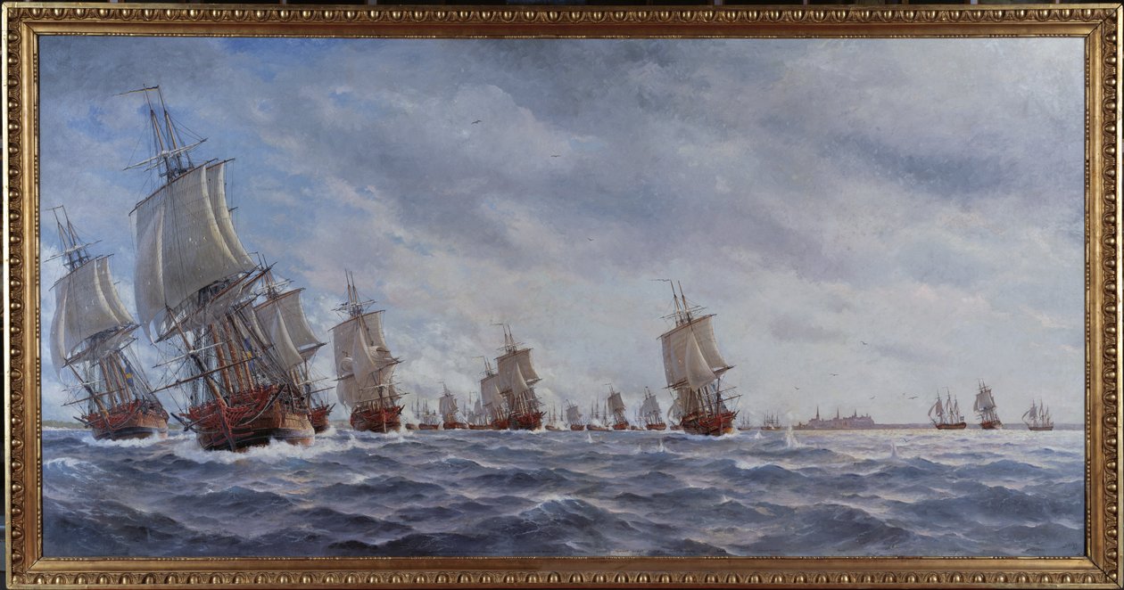 1790年5月13日，海战爆发。 作者 雅各布·哈格