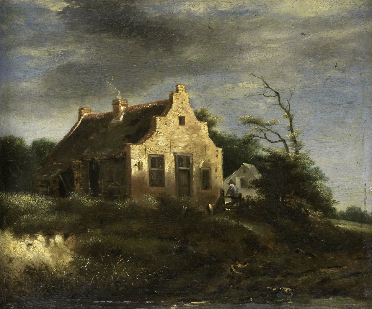 林间沙丘上的农场 作者 Jacob Isaacksz van Ruisdael (学校)