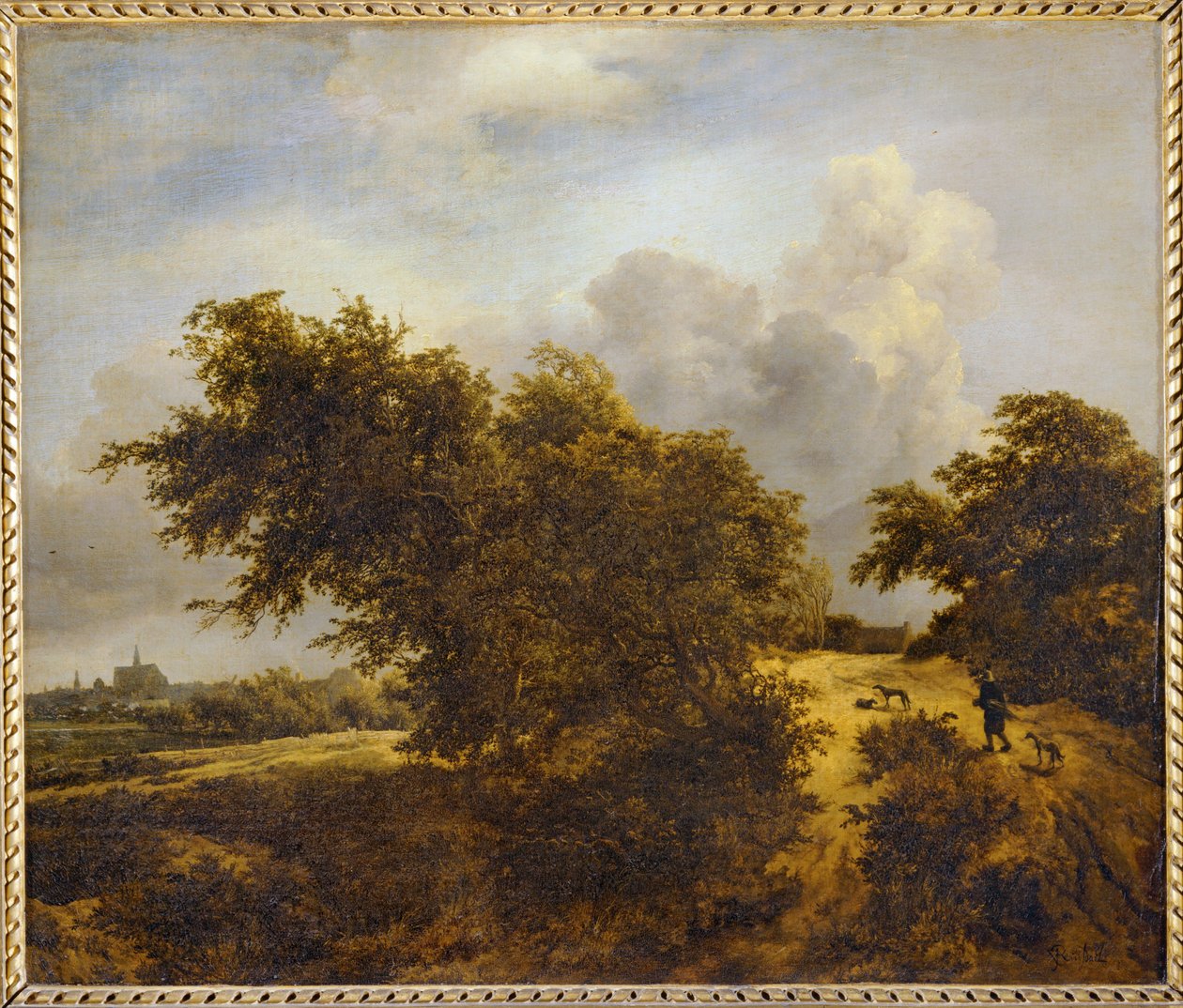 哈勒姆（Haarlem）或勒布瓦松（Le Buisson）沙丘上的小径... 作者 雅各布·伊萨克.或艾萨克兹。范·鲁伊斯达尔
