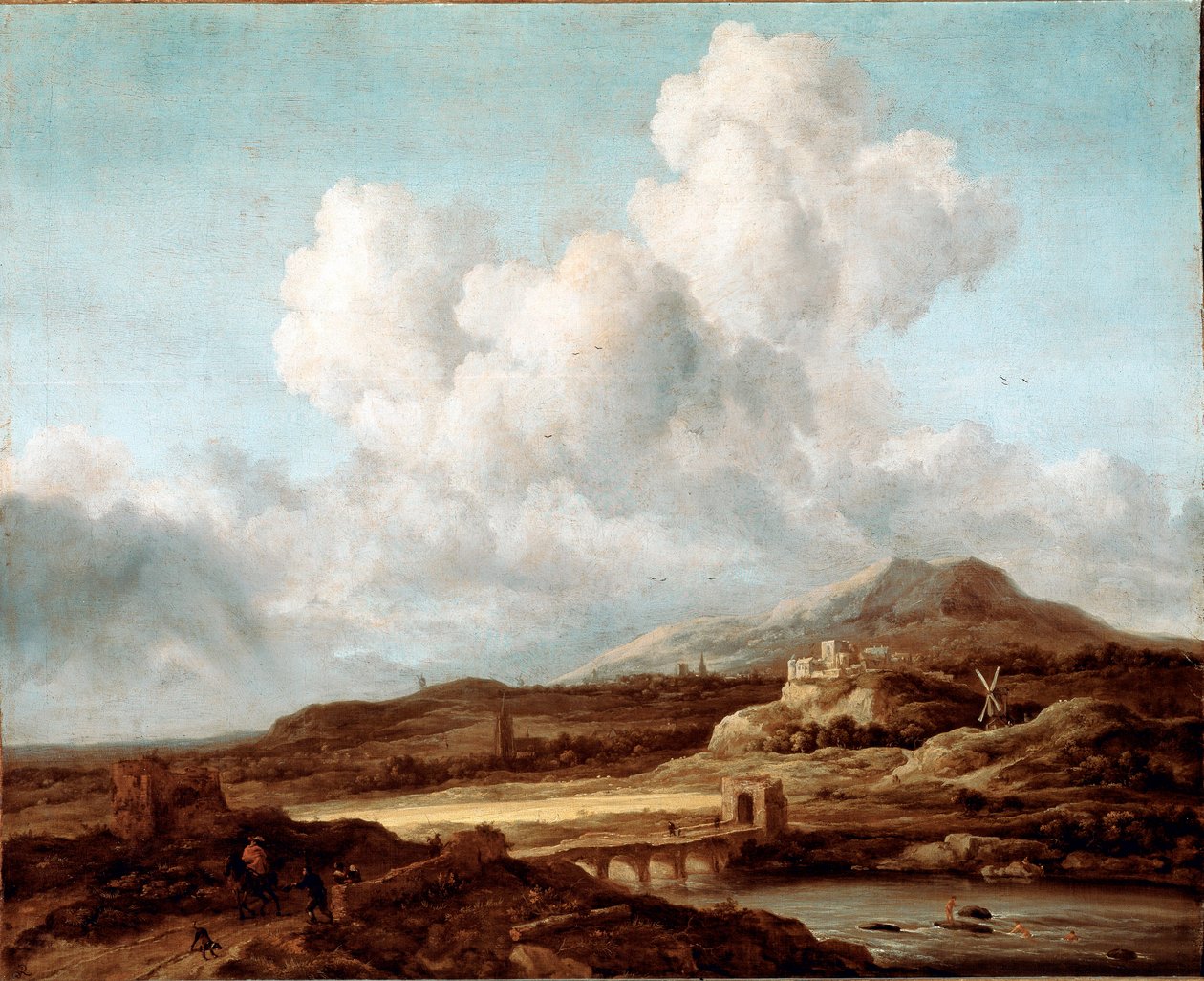 Le rayon de soleil 画作 作者：雅各布-伊萨克松-范-鲁伊斯戴尔（Ruysdael）（1628-1682） 1670-1675 Dim.83x99厘米 巴黎，卢浮宫博物馆 - 雅各布-范-鲁伊斯戴尔（1628-1682）的《太阳光》。布面油画，83x99厘米 作者 雅各布范瑞斯达尔