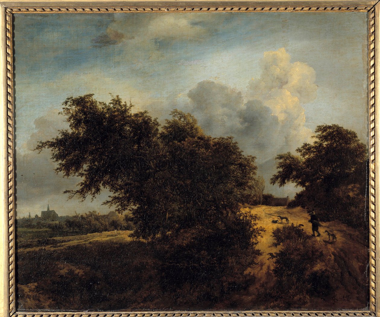 Jacob Isaakszoon van Ruisdael (Ruysdael) (1628-1682) 17 世纪的灌木画作。 0,68 x 0,82 米 作者 雅各布范瑞斯达尔