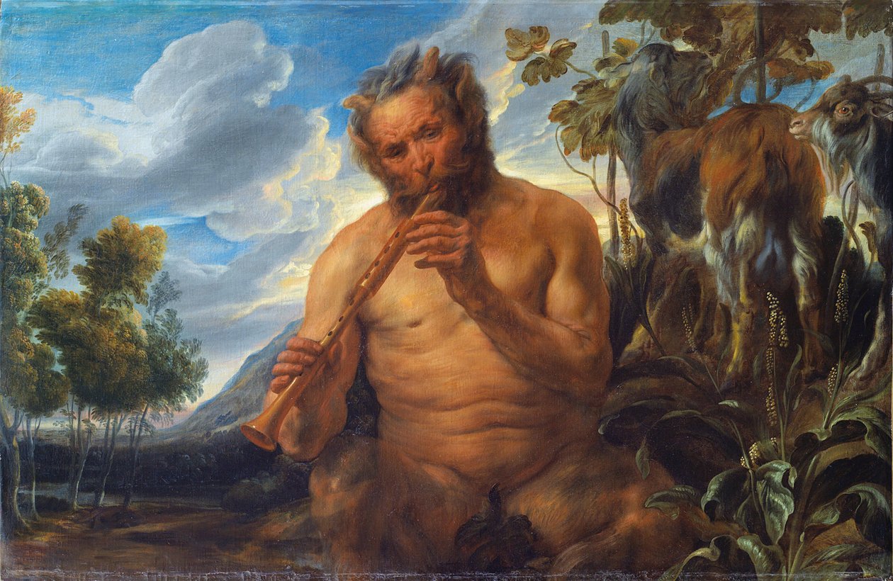Satyre jouant de la flute (l