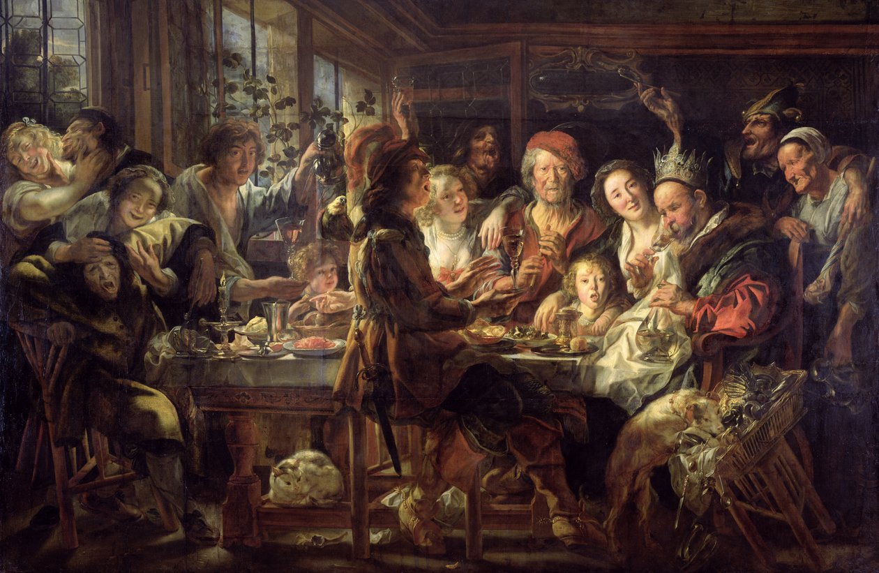 Bean Feast（The King Drinks）1637-38 作者 雅各布·乔丹斯