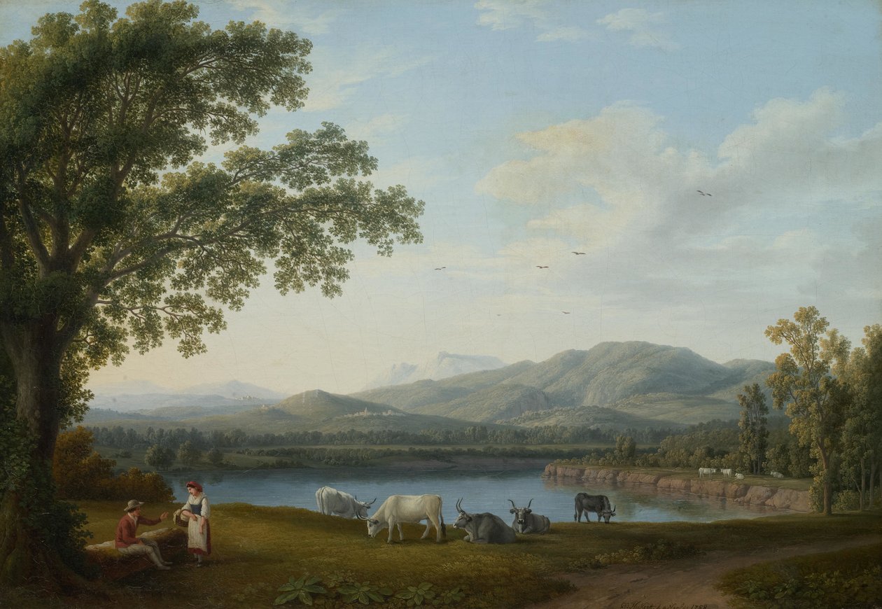 塞勒河和阿尔伯尼山丘景观

原标题 Blick auf den Sele und das Massiv der Monti Alburni 作者 雅各布·菲利普·哈克特