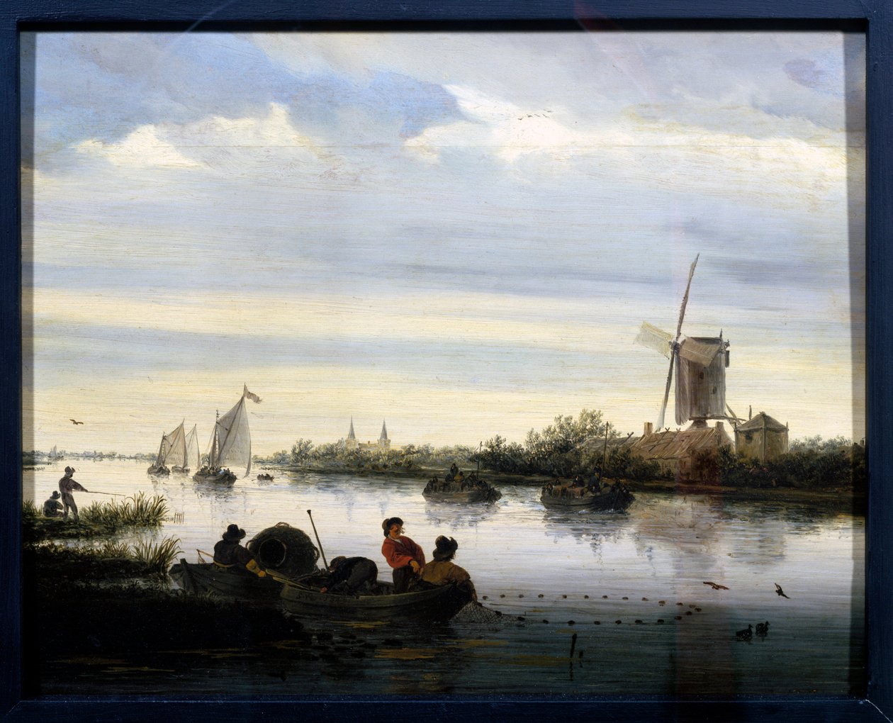 有风车的风景。Jacob Van Ruisdael（Ruysdael或Ruisdaal）的画作 作者 雅各·萨洛蒙斯（Jacob Salomonsz）。鲁斯代尔