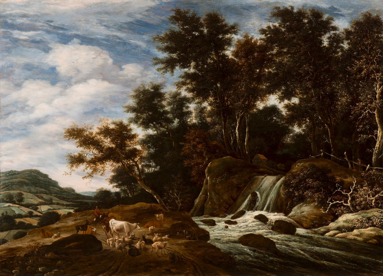 瀑布 作者 Jacob Salomonsz van Ruysdael