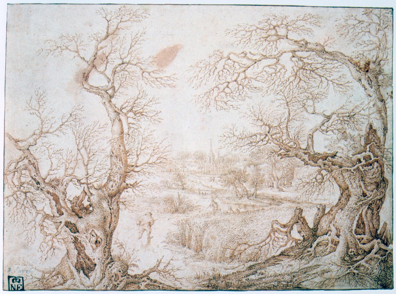 冬季风景》，约1565-1602年 作者 雅各布·萨维里 I.