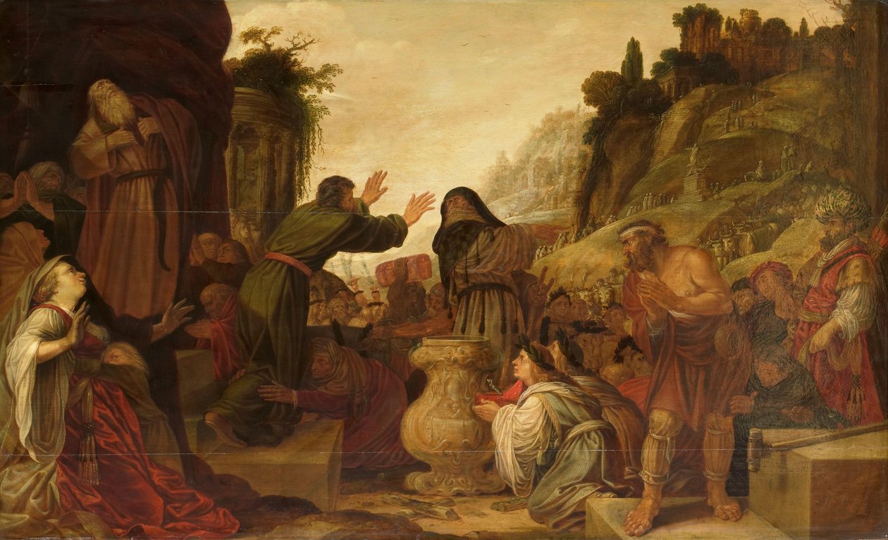 圣保罗和巴拿巴被路司得人民崇拜为神（使徒行传 14:6-20） 作者 雅各布·西蒙斯·皮纳斯
