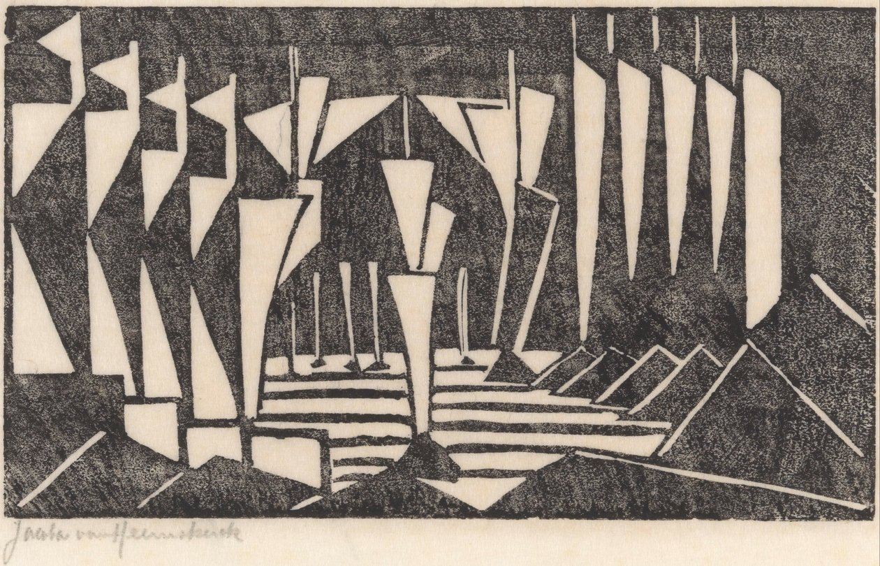 作文（湖上航行） 作者 Jacoba van Heemskerck（艺术家签名）