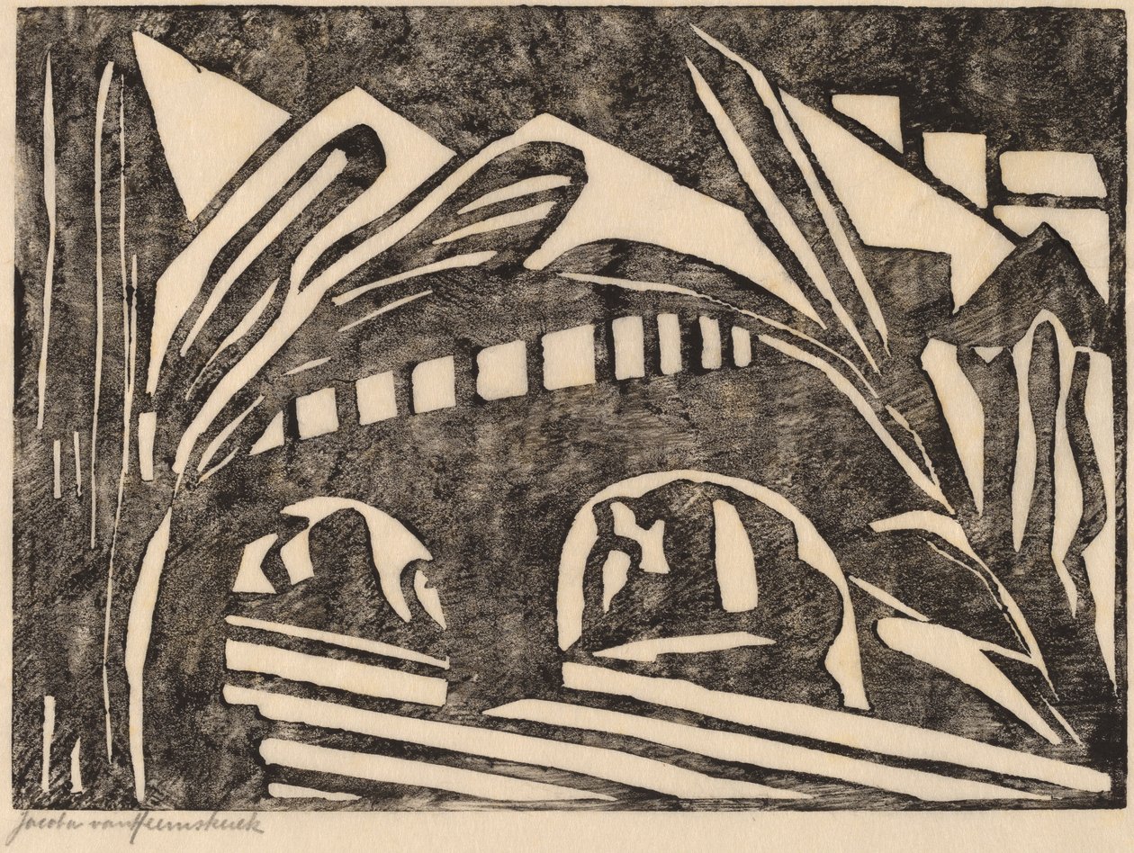 桥，1916年。 作者 雅各巴·范·亨斯科克·范·贝斯特