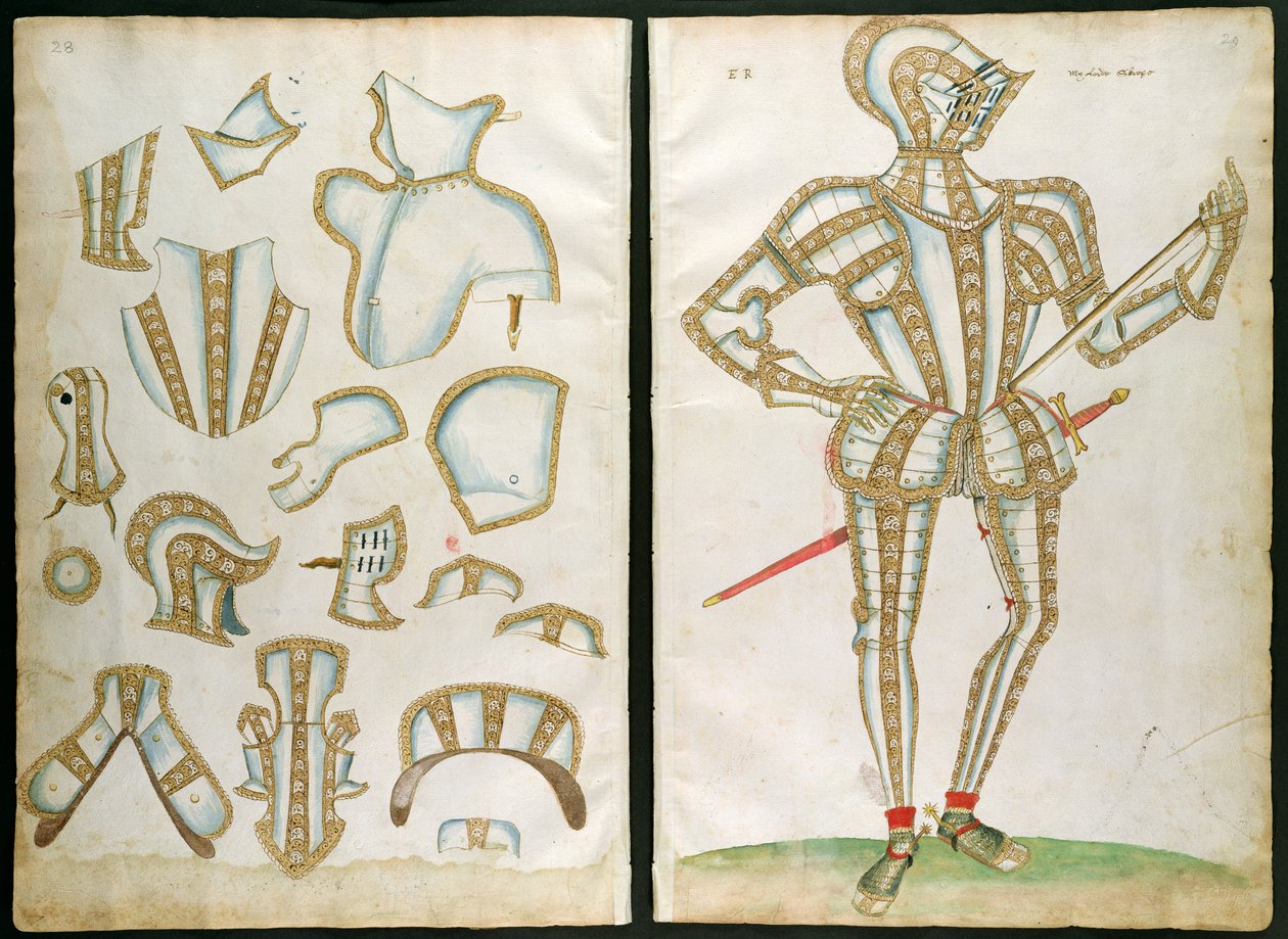 我的Lorde Skrope的盔甲套装，来自“An Elizabethan Armourer&39;s Album”，1589 作者 雅各布·海尔德（Jacobe Halder）