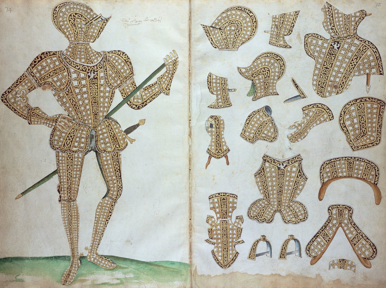 来自&39;An Elizabethan Armourer&39;s Album&39;的Henry Lee先生的盔甲套装 作者 雅各布·海尔德（Jacobe Halder）