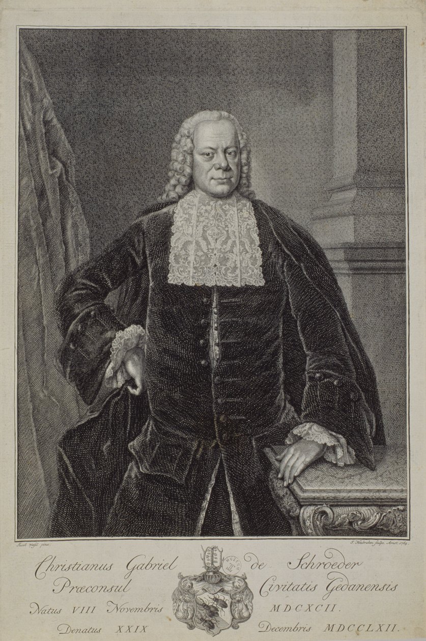 Christian Gabriel Schroder，1764年 作者 雅各布斯·霍布拉肯