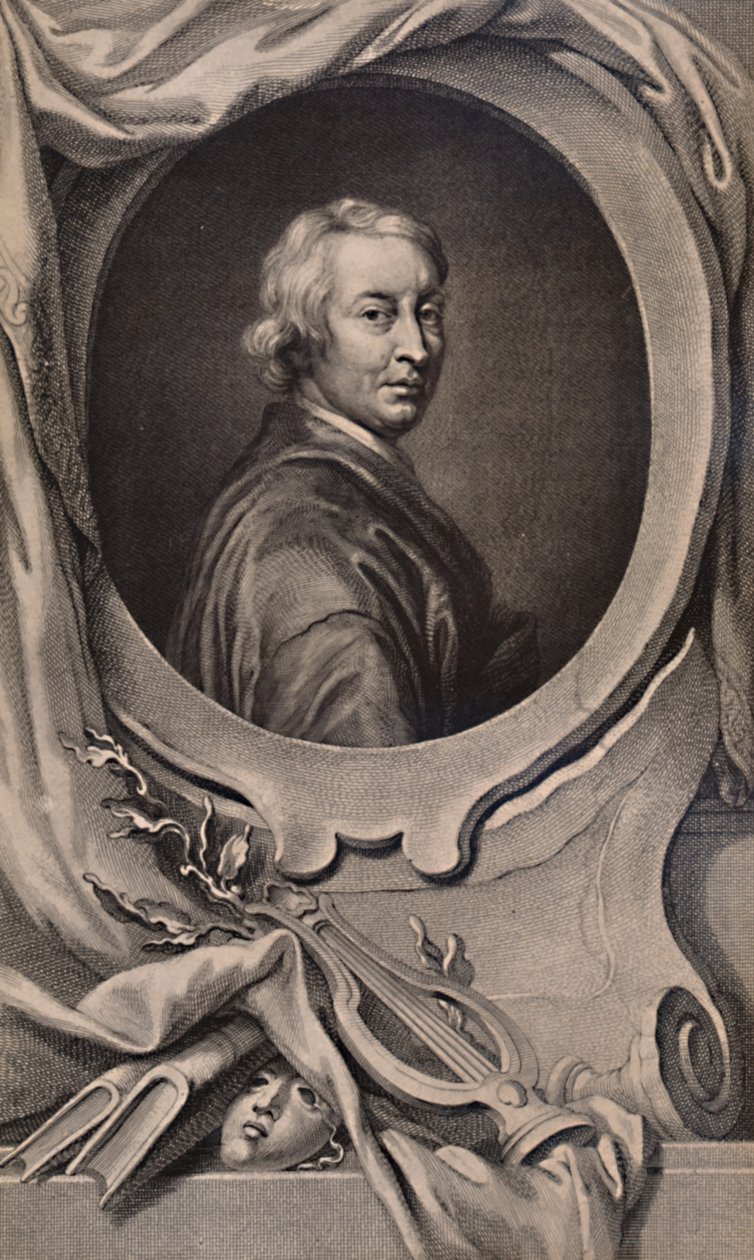 约翰·德莱顿（John Dryden），英国诗人和戏剧家，c1743 1894年 作者 雅各布斯·霍布拉肯