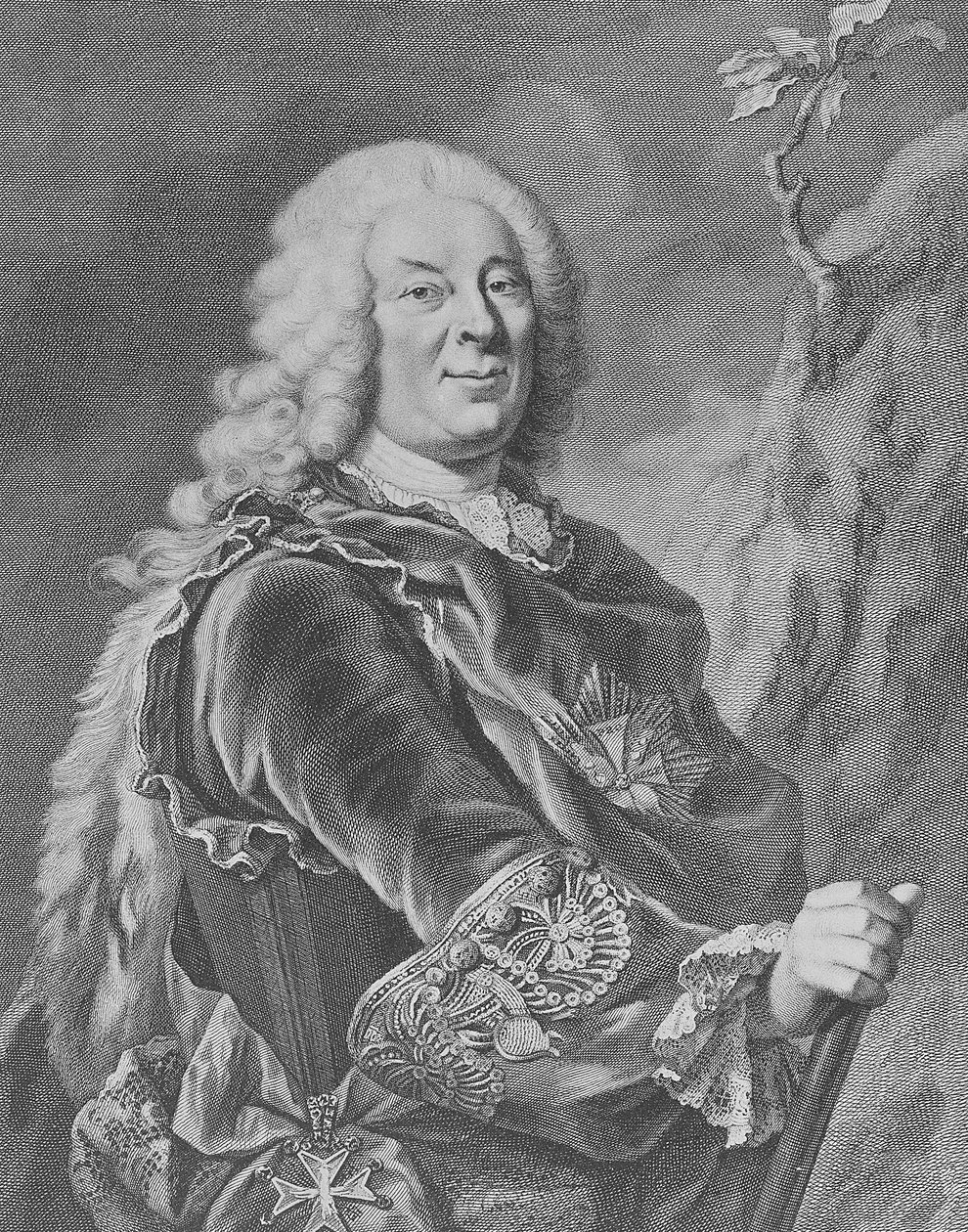 Wilhelm VIII，1755年Hesse-Kassel的Landgrave 作者 雅各布斯·霍布拉肯