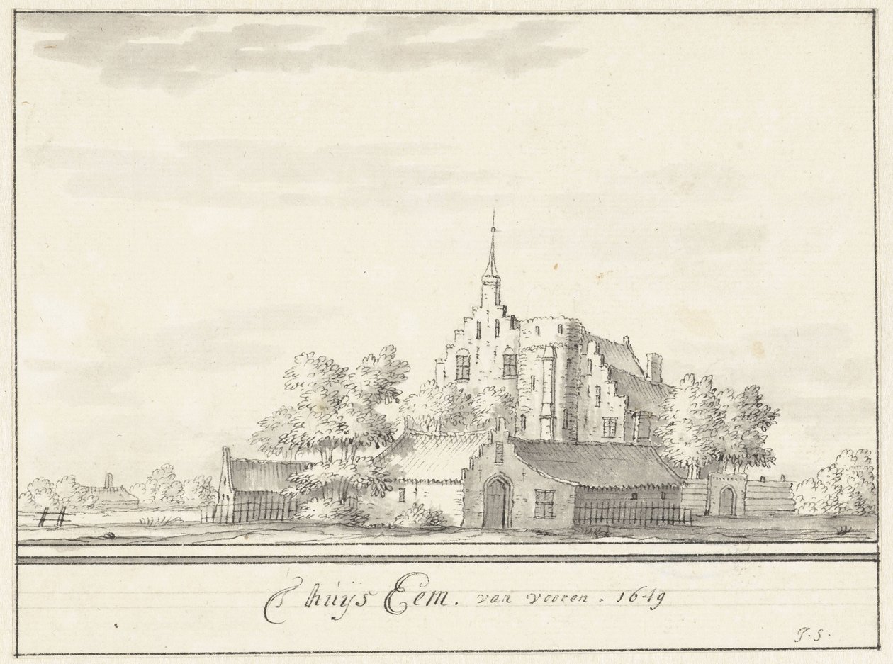 艾姆之家
T huijs Eem, van vooren.1649 年（标题在实物上） 作者 雅各布斯·斯特林格夫