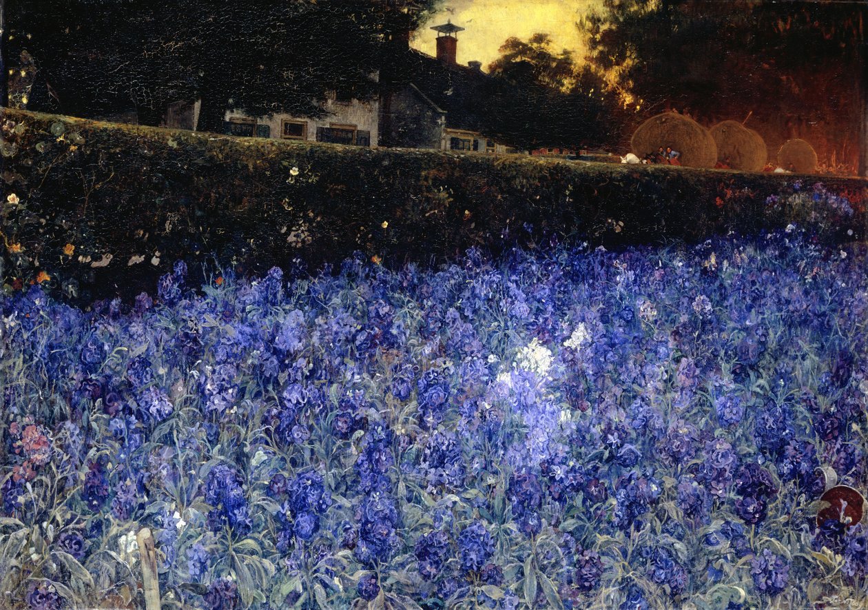 七月（"夏日奢华"），约 1890-1910 年（布面油画） 作者 雅各布斯·范·鲁伊