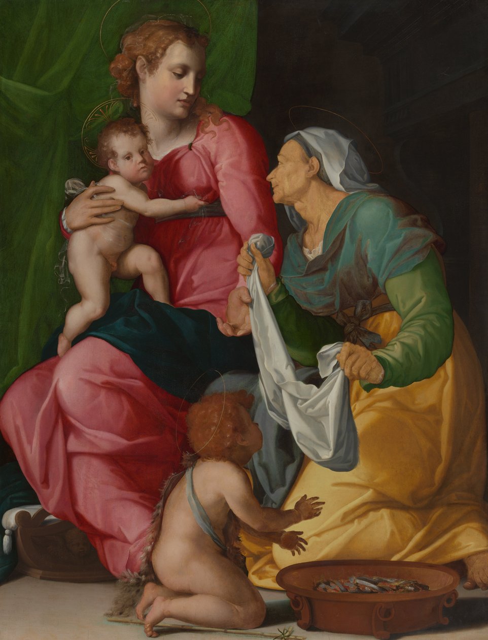 圣母子与圣徒伊丽莎白和施洗约翰 作者 Jacopino del Conte