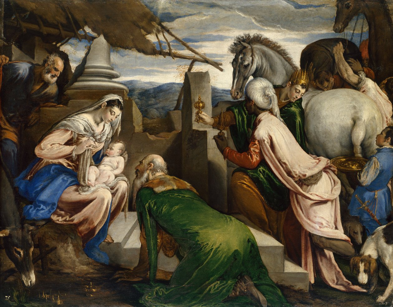 对贤士的崇拜 作者 哈科波·巴萨诺（Jacopo Bassano）