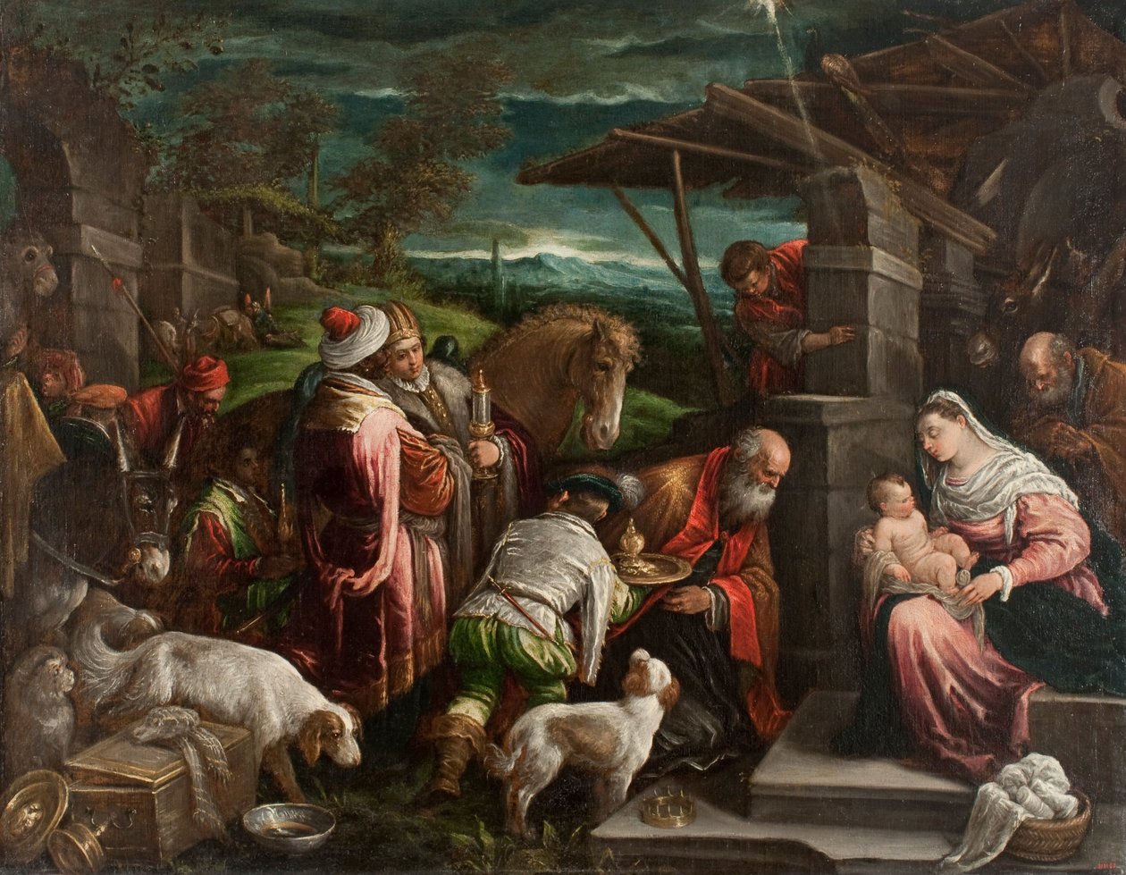 对贤士的崇拜 作者 哈科波·巴萨诺（Jacopo Bassano）