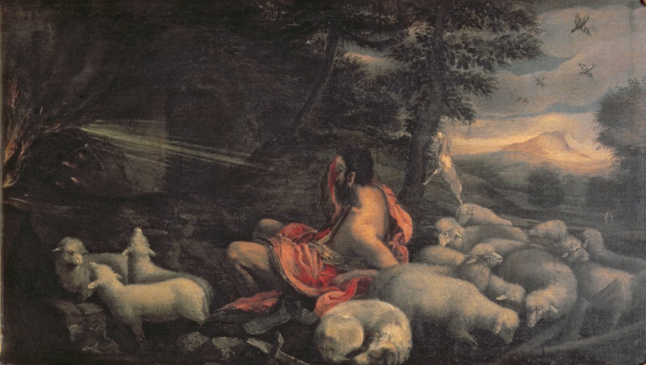 摩西和燃烧的布什 作者 哈科波·巴萨诺（Jacopo Bassano）