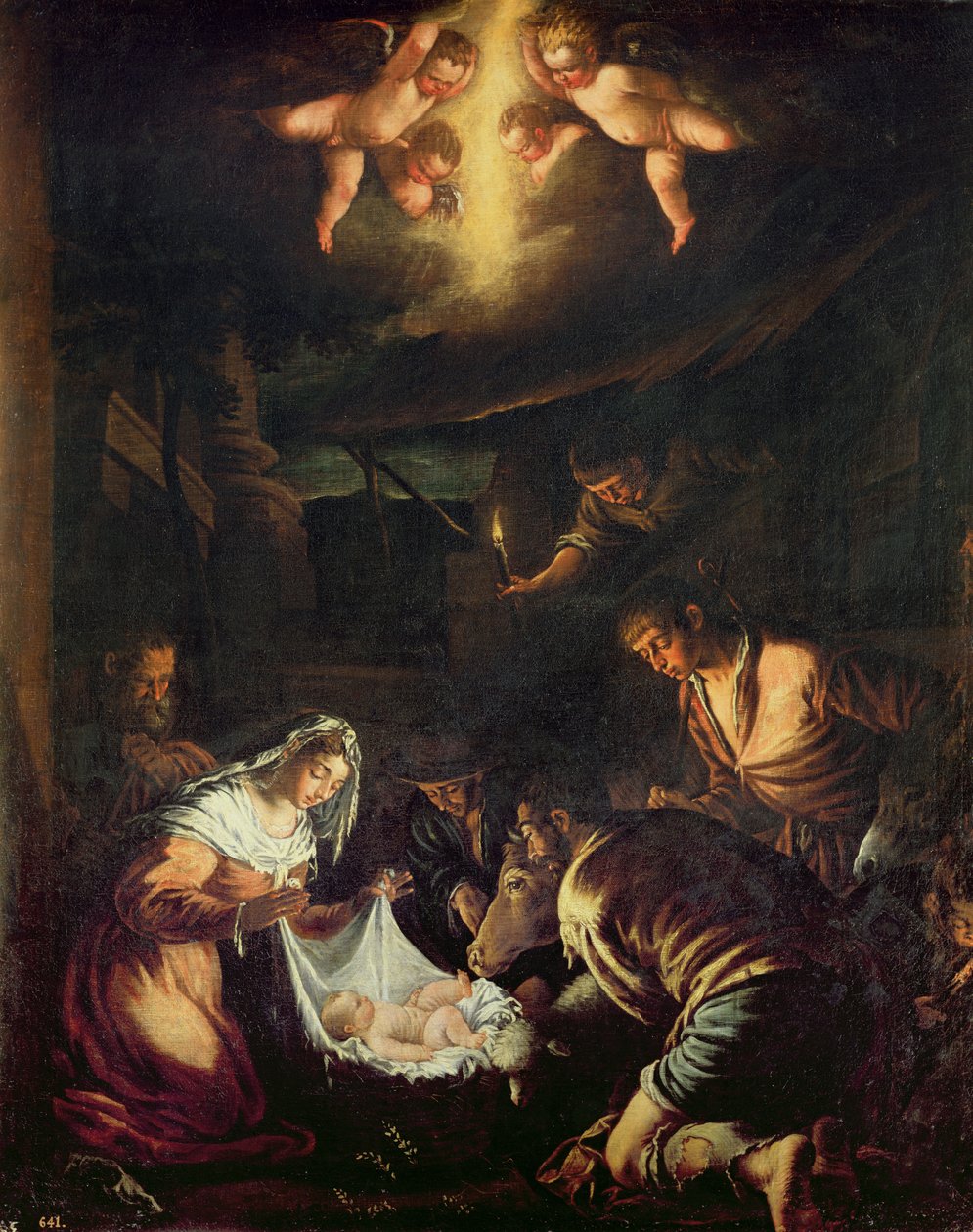 牧羊人的崇拜 作者 哈科波·巴萨诺（Jacopo Bassano）