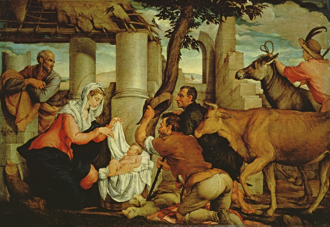 牧羊人的崇拜 作者 哈科波·巴萨诺（Jacopo Bassano）