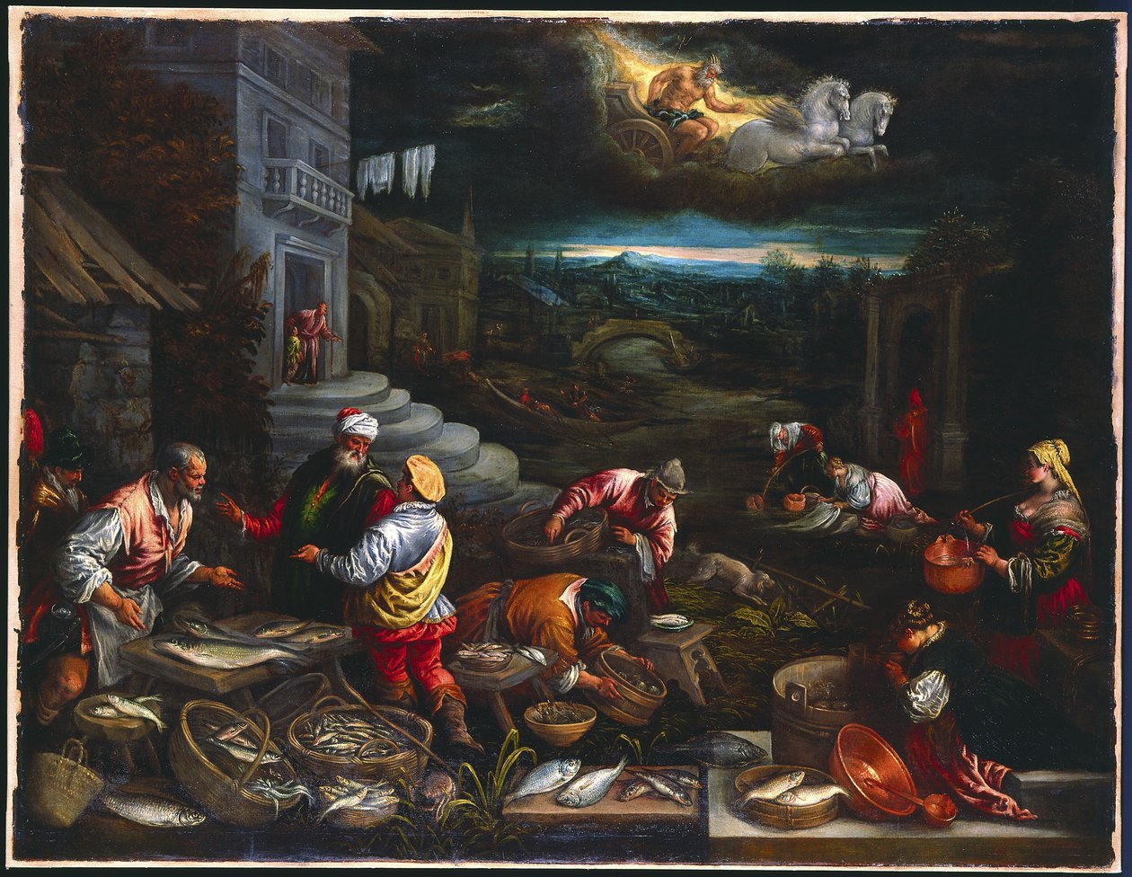 水的元素，c.1576-77 作者 哈科波·巴萨诺（Jacopo Bassano）