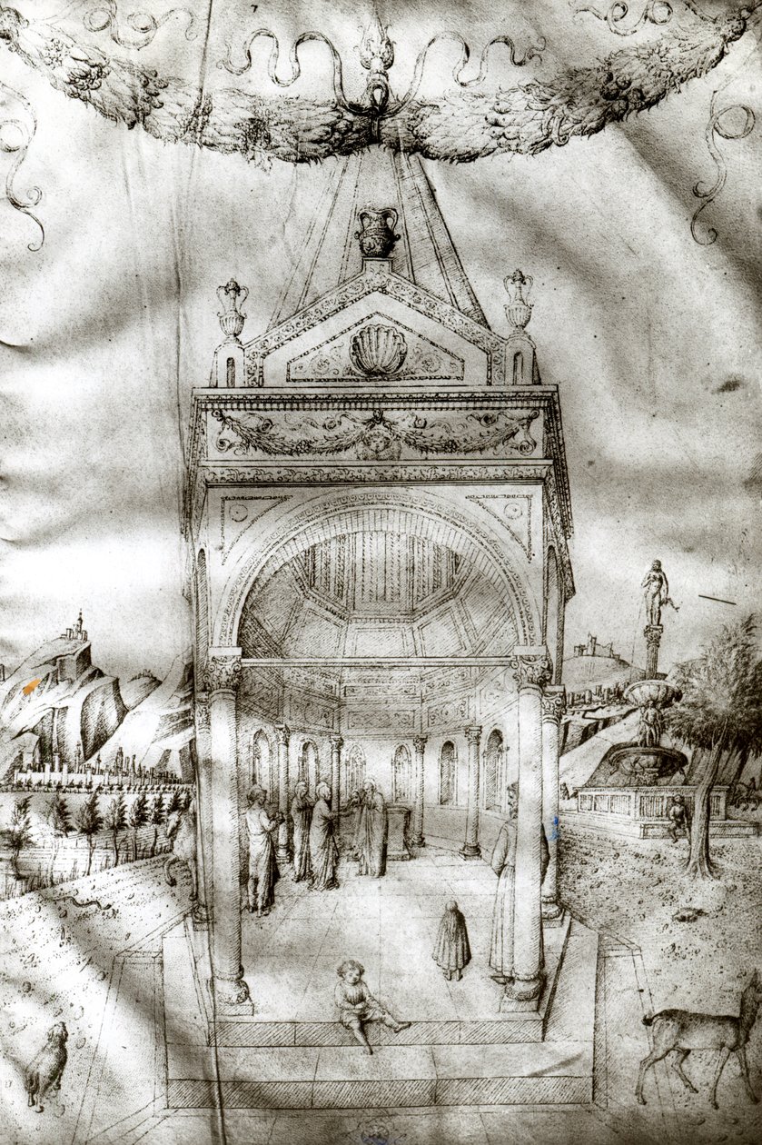 圣殿中的表现 作者 雅各布·贝里尼（Jacopo Bellini）