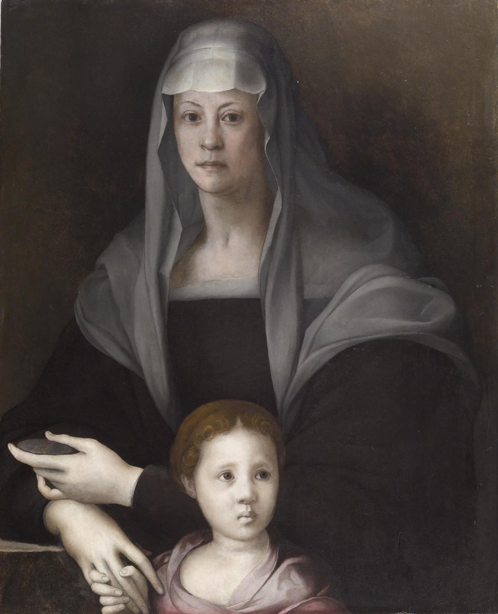 Maria Salviati de Medici与Giulia de Medici的画像 作者 哈科波·卡鲁奇（Jacopo Carucci）