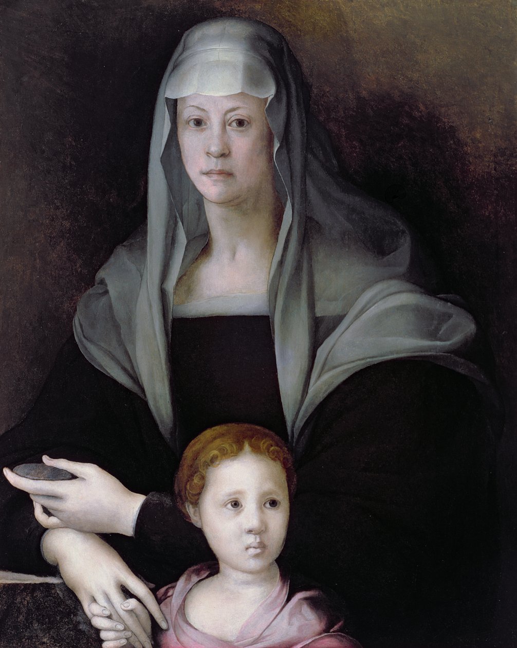 Maria Salviati与Giulia de&39;Medici的肖像，1539年 作者 雅各布·蓬托尔莫