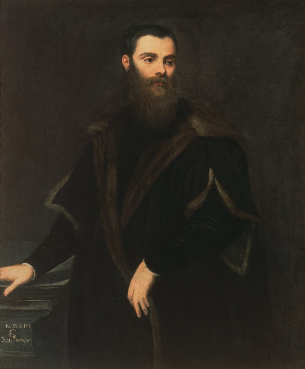 Lorenzo Soranzo（1519-75），35岁，1553年 作者 雅各布·罗布斯提·丁托列托