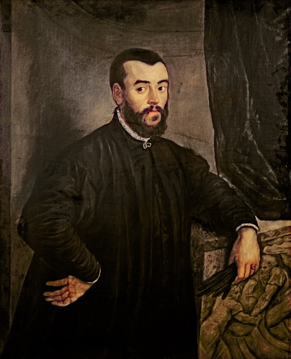 Andreas Vesalius的肖像（1514-64） 作者 雅各布·罗布斯提·丁托列托