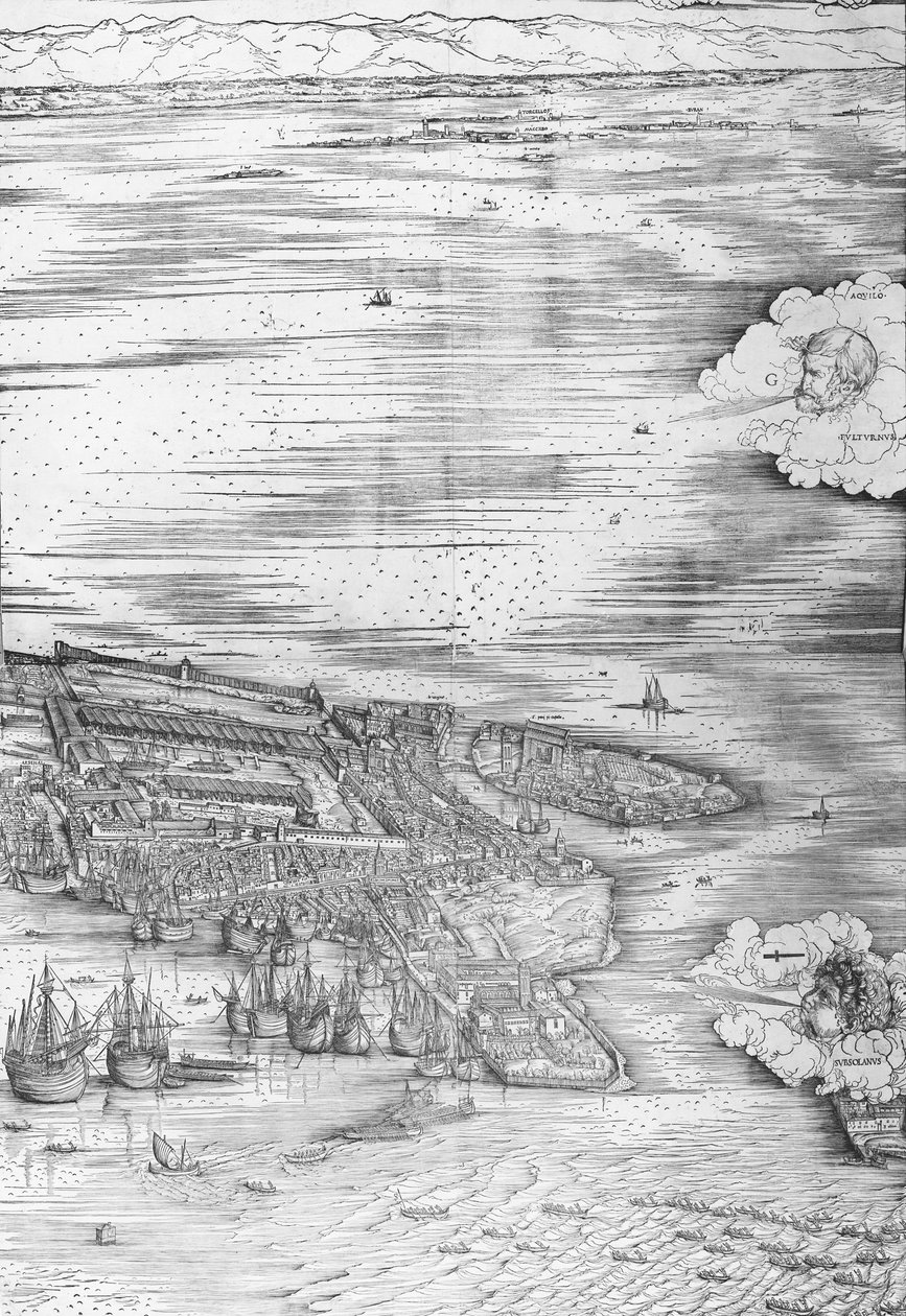 Great Perspective Plant  - 威尼斯，c.1500（右侧） 作者 雅各布·德·巴巴里