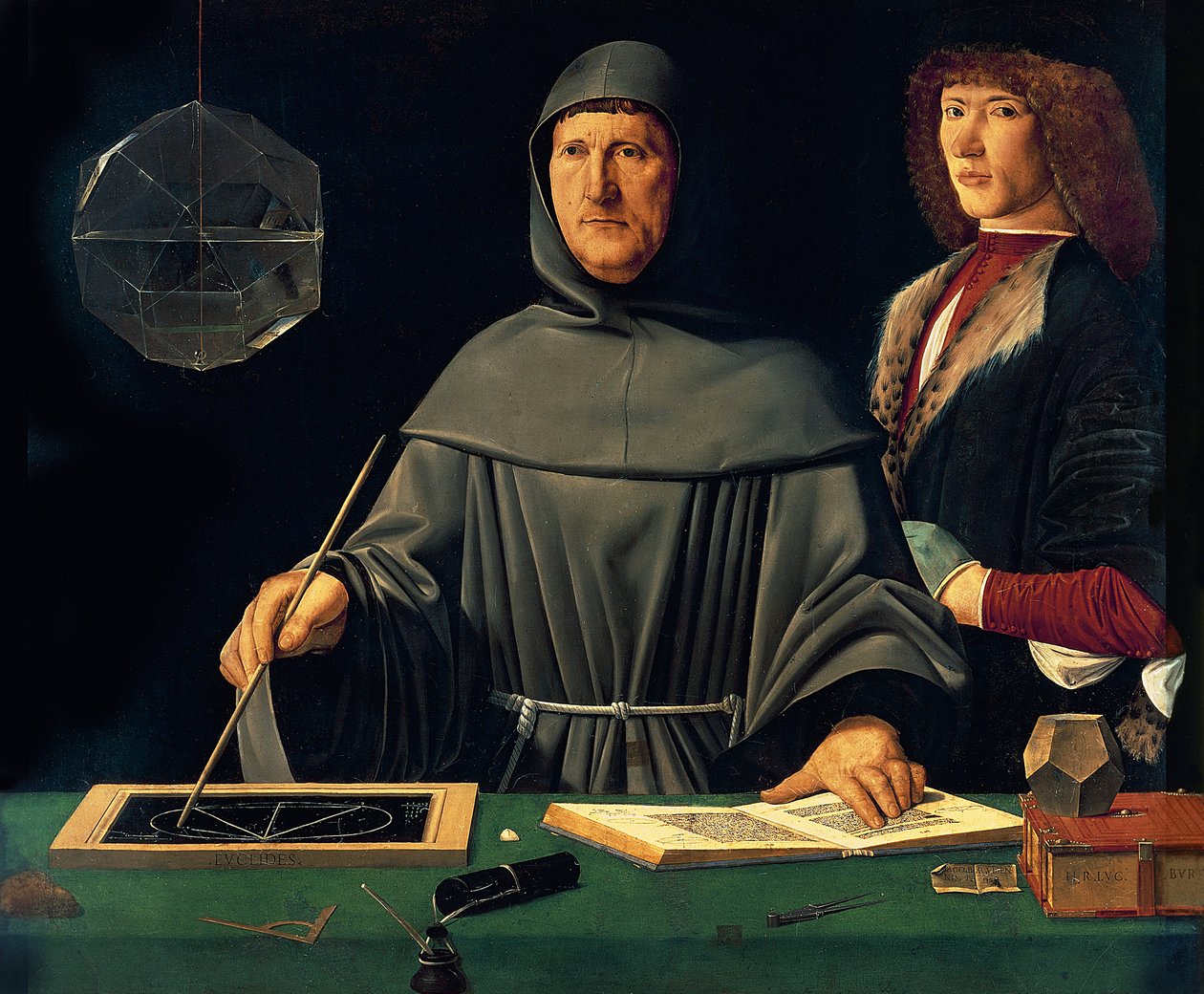 Luca Pacioli的肖像（c.1445-c.1514）1495 作者 雅各布·德·巴巴里