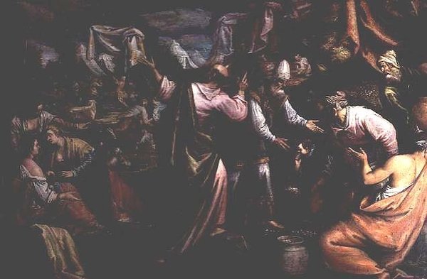 旷野中的吗哪 作者 哈科波·巴萨诺（Jacopo Bassano）