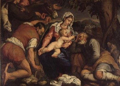 牧羊人的崇拜 作者 哈科波·巴萨诺（Jacopo Bassano）
