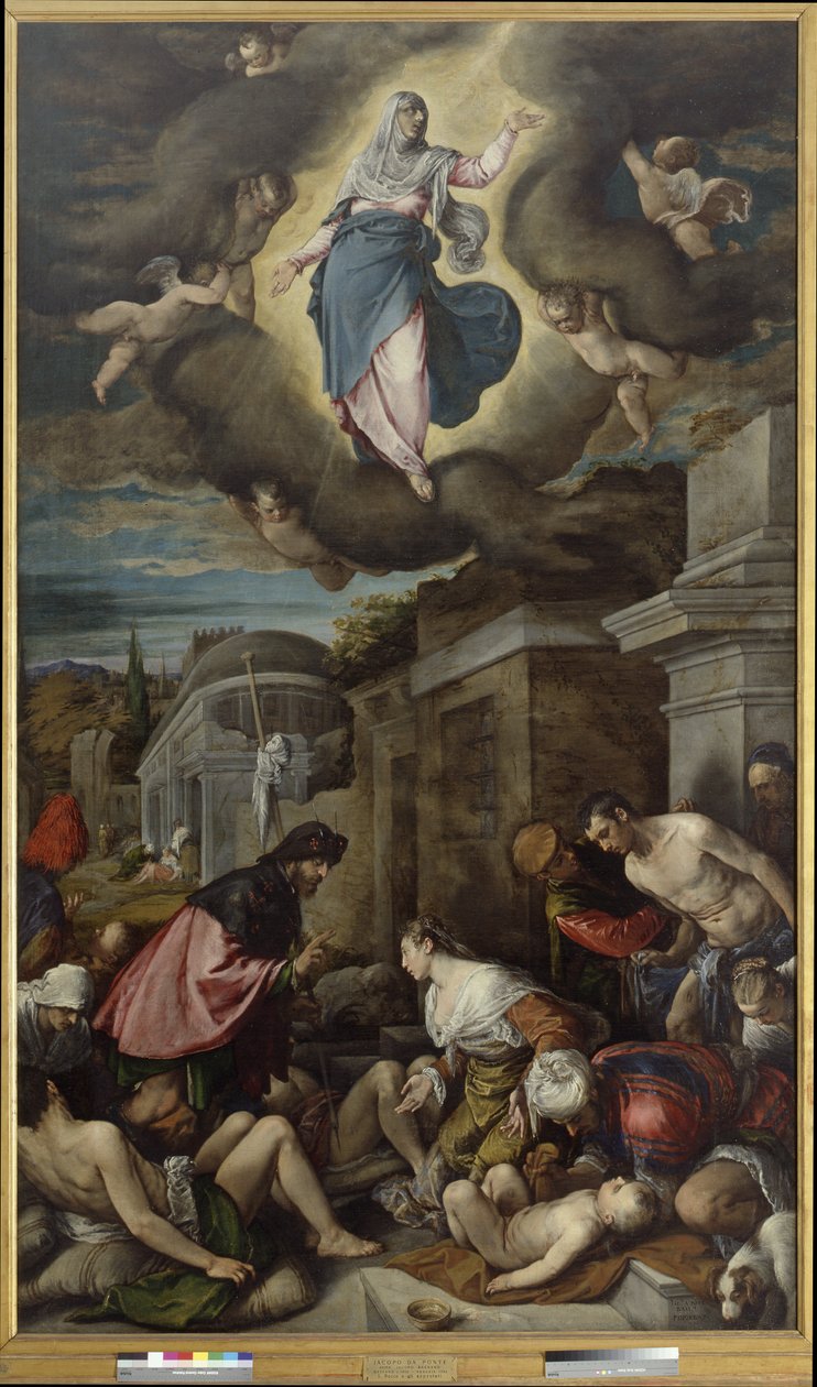 圣罗克探望瘟疫受害者，约1575年（布面油画 作者 哈科波·巴萨诺（Jacopo Bassano）