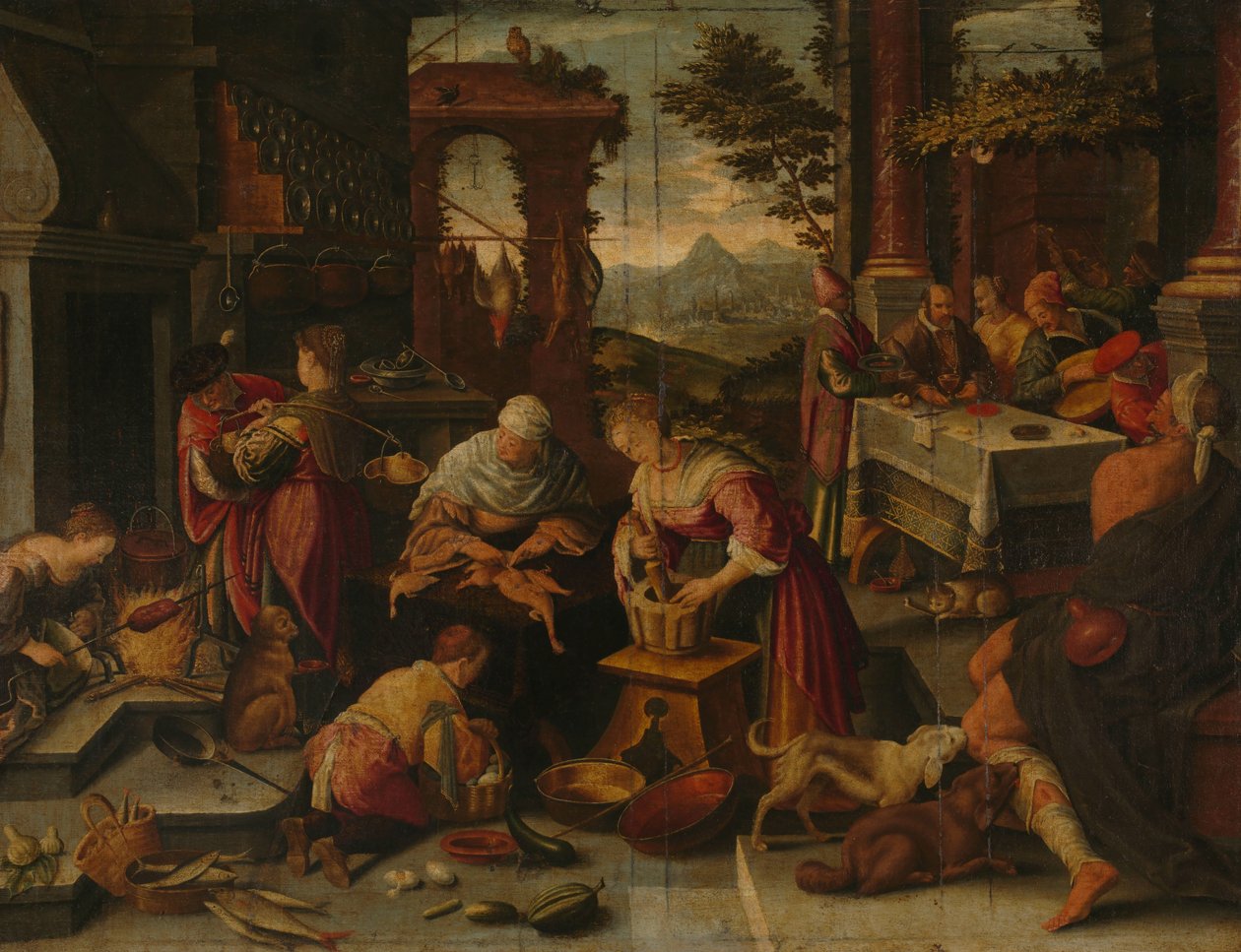 拉撒路和富人 作者 Jacopo Bassano（复制后）