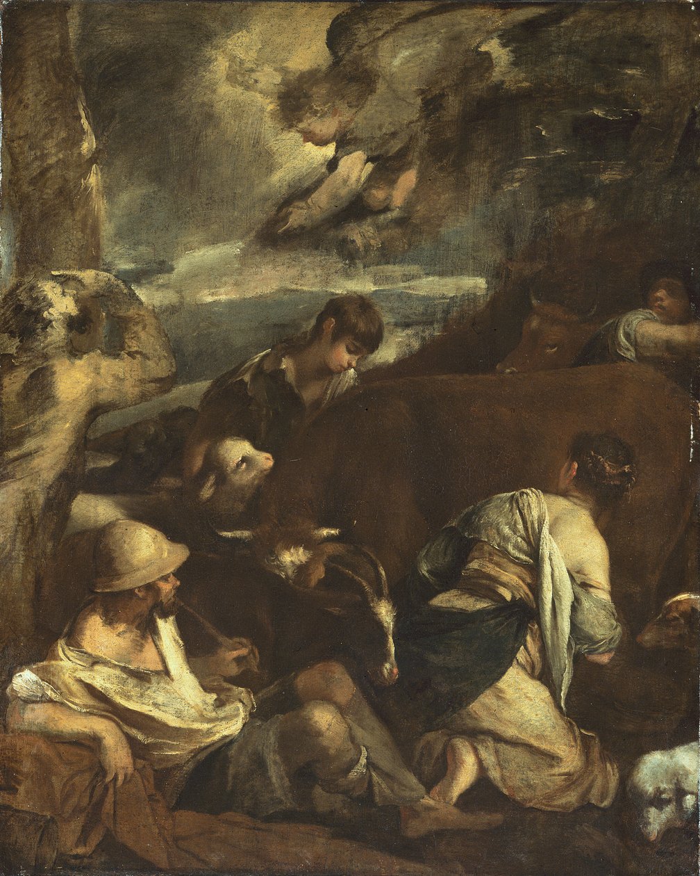 向牧羊人报喜 作者 哈科波·巴萨诺（Jacopo Bassano）