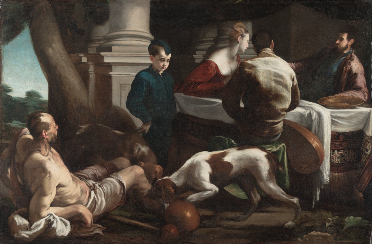 拉撒路和富人 作者 哈科波·巴萨诺（Jacopo Bassano）