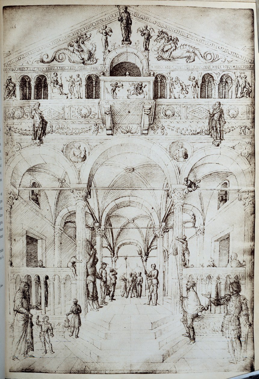 La flagellation du Christ 笔墨画 Jacopo Bellini (1400-1470) 15世纪 太阳。0,42x0,28米 巴黎，卢浮宫博物馆 作者 雅各布·贝里尼（Jacopo Bellini）