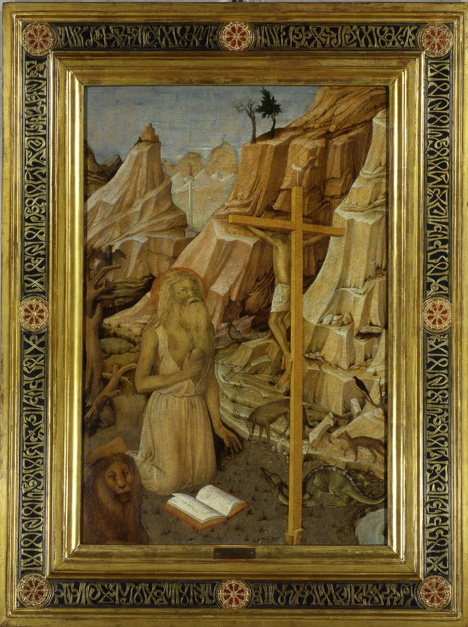 1450年，沙漠中的it悔圣杰罗姆。 作者 雅各布·贝里尼（Jacopo Bellini）