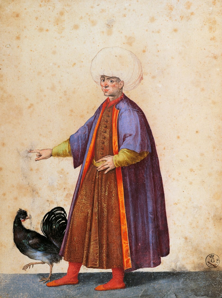 Jacopo Ligozzi (1547-1627) 画的戴着头巾的土耳其人 作者 雅各布·利戈齐（Jacopo Ligozzi）