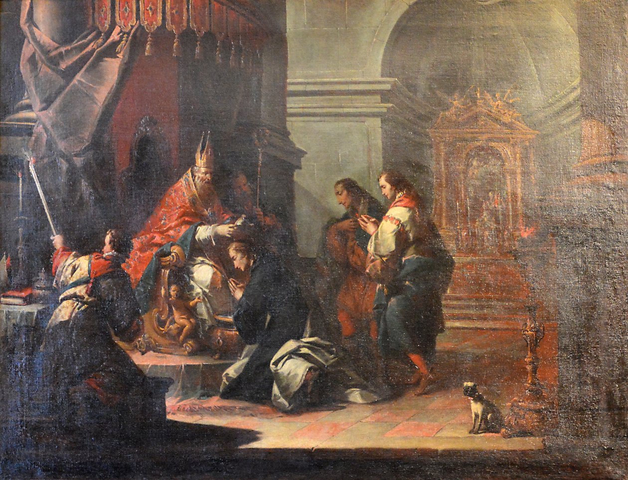 法语：  Le Baptême de saint Daniel par saint Prosdocime de Padoue 帕多瓦的圣普罗斯多西穆斯对圣丹尼尔的洗礼 作者 哈科波·马里斯基（Jacopo Marieschi）
